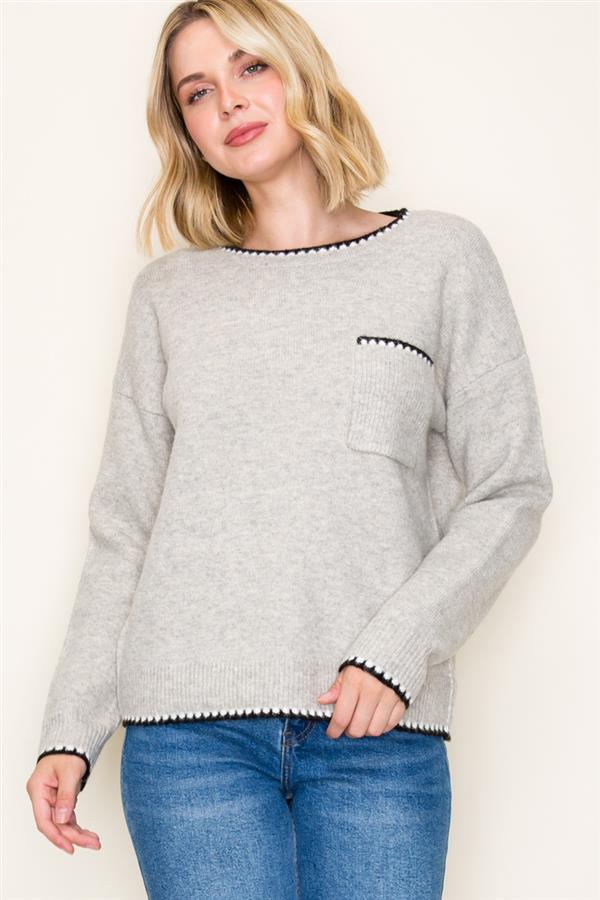 Sweater Blanket Stitched Edge