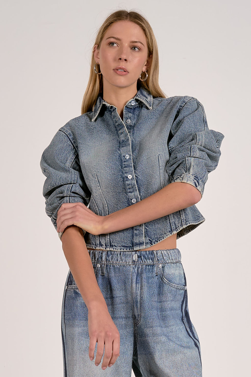 Denim Wash Short Jacket