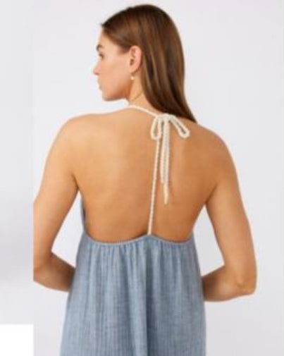 Dusty Blue Dress With Laze