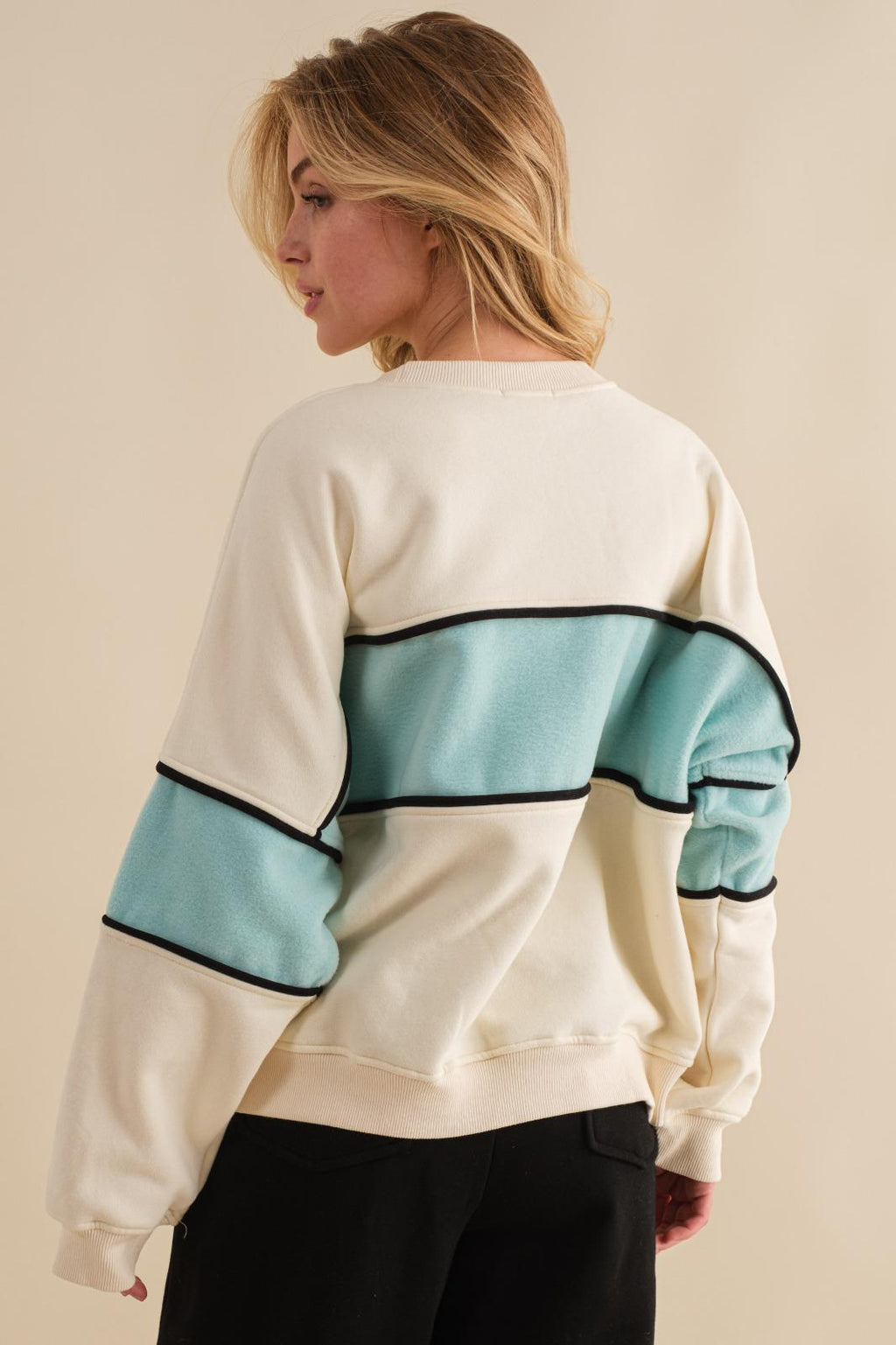 SWEATSHIRT COLOR BLOCK