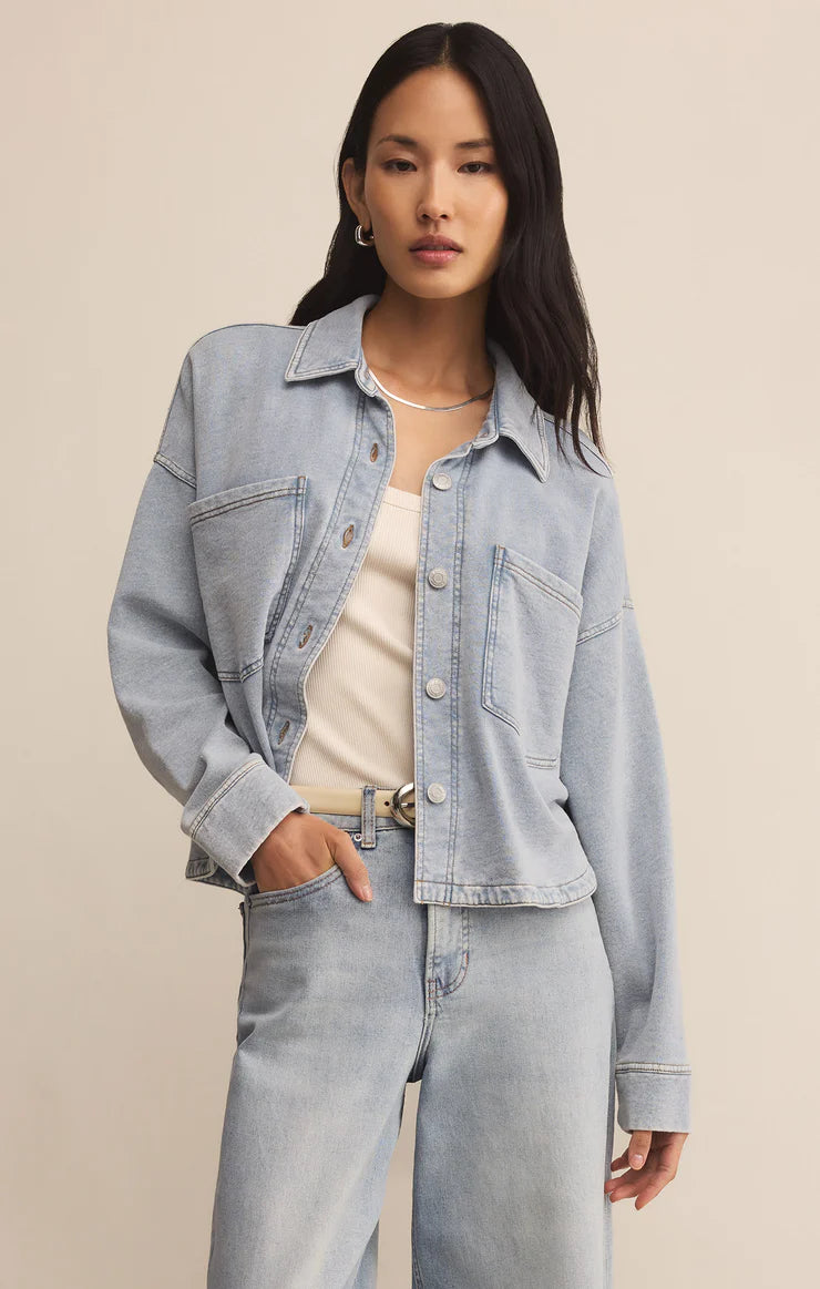 ALL DAY CROPPED DENIM JACKET
