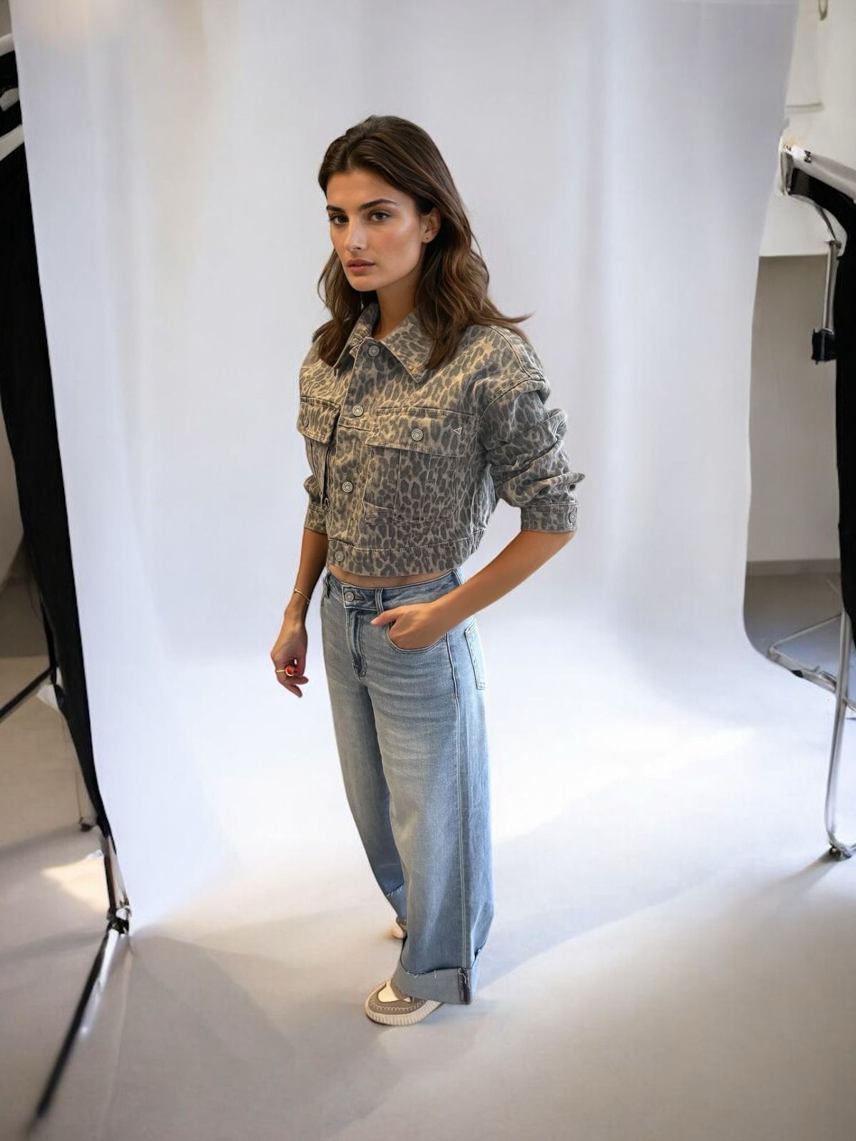 Animal print short Jacket