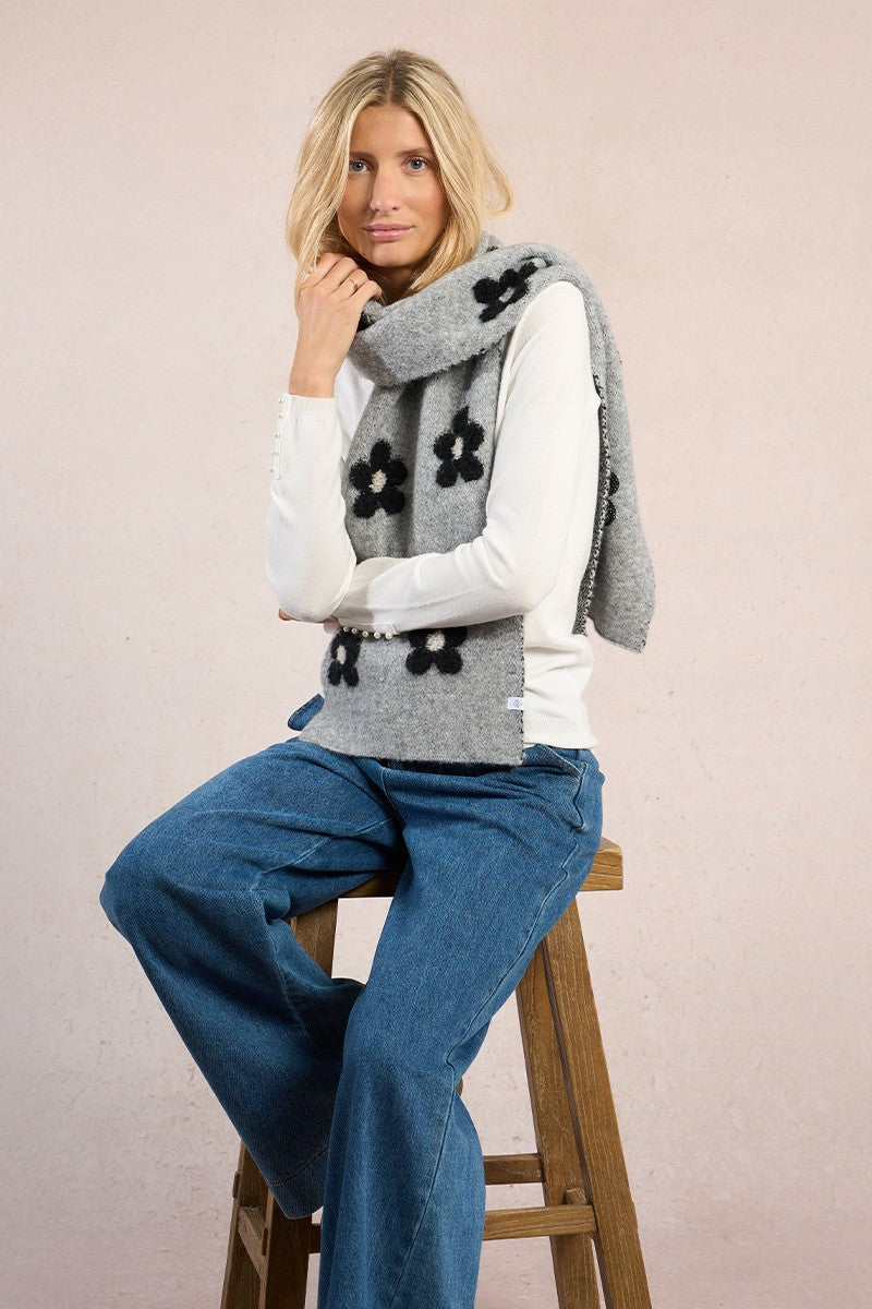 Bufanda Larga detalle Flores