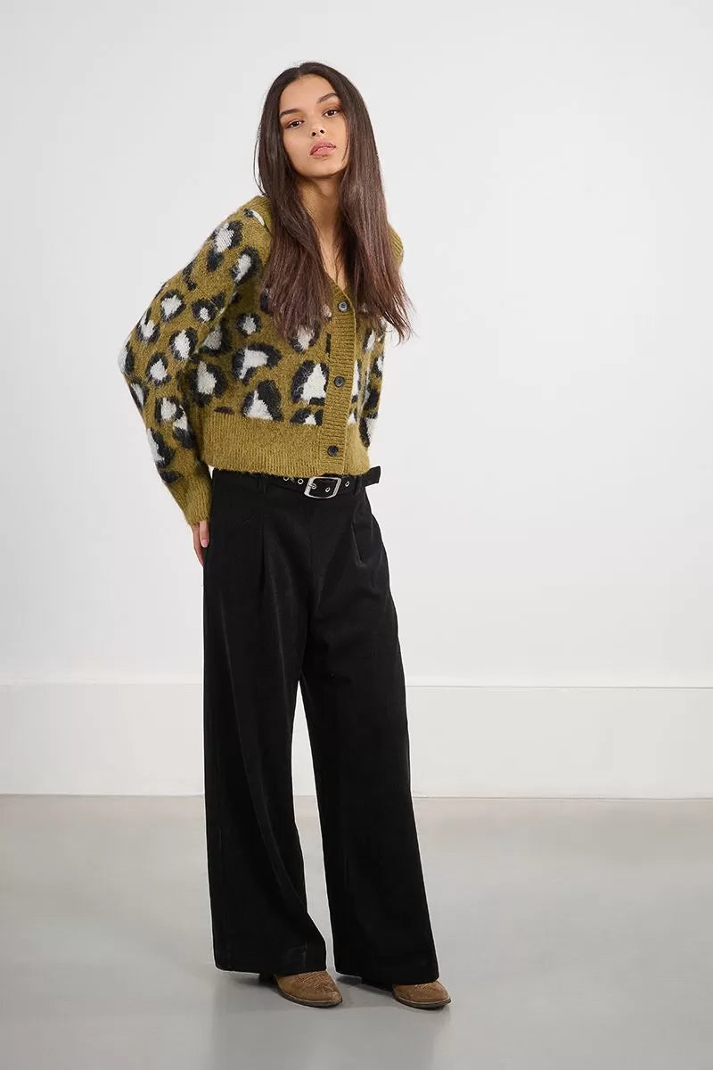 Sweater Animal print con Botones