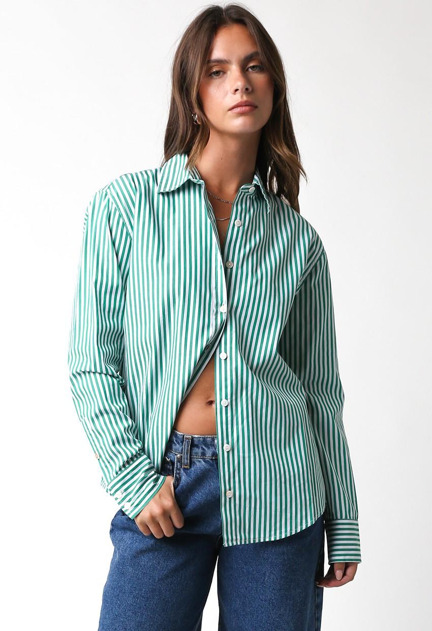 Green Stripe Top