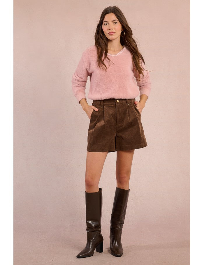 Short Cafe con Pliegues