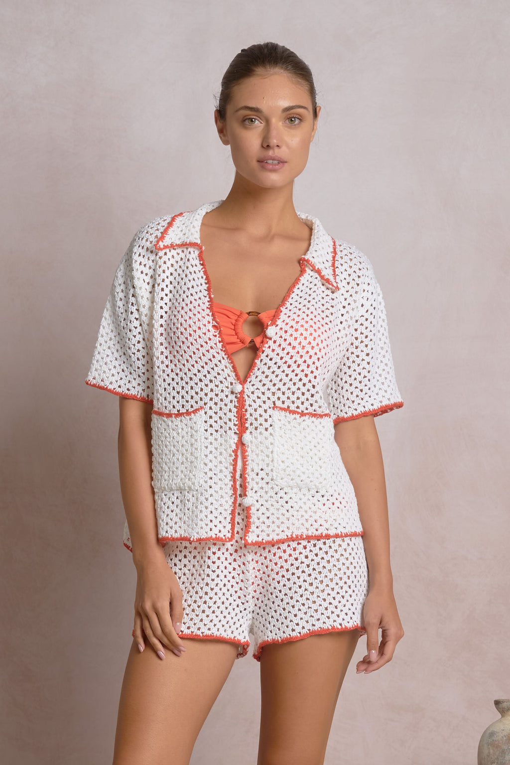 Crochet White Short Set