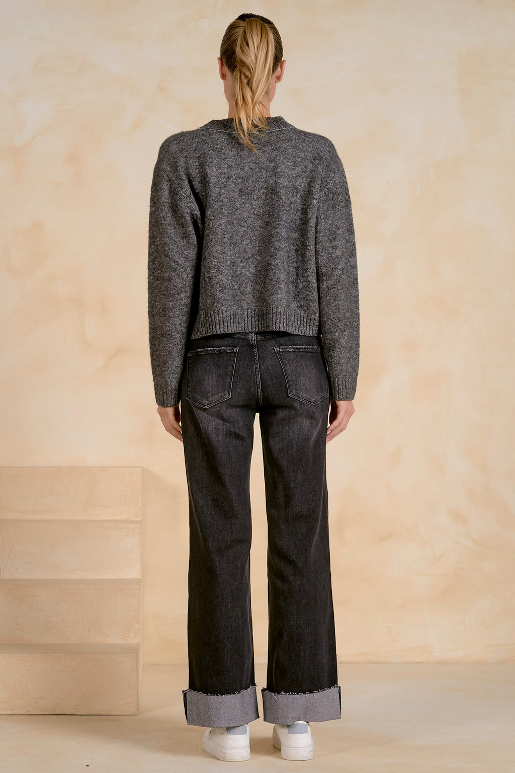 Grey  and off white Sweater