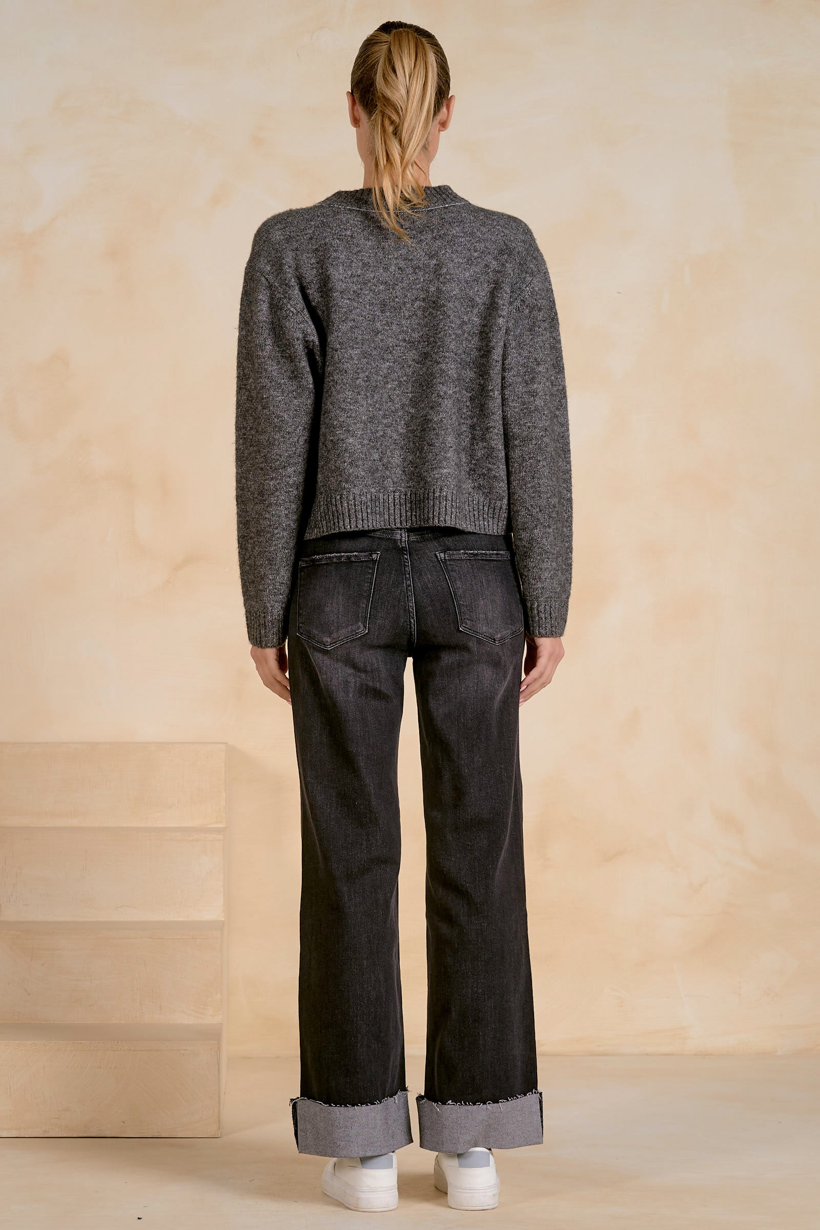 Grey  and off white Sweater