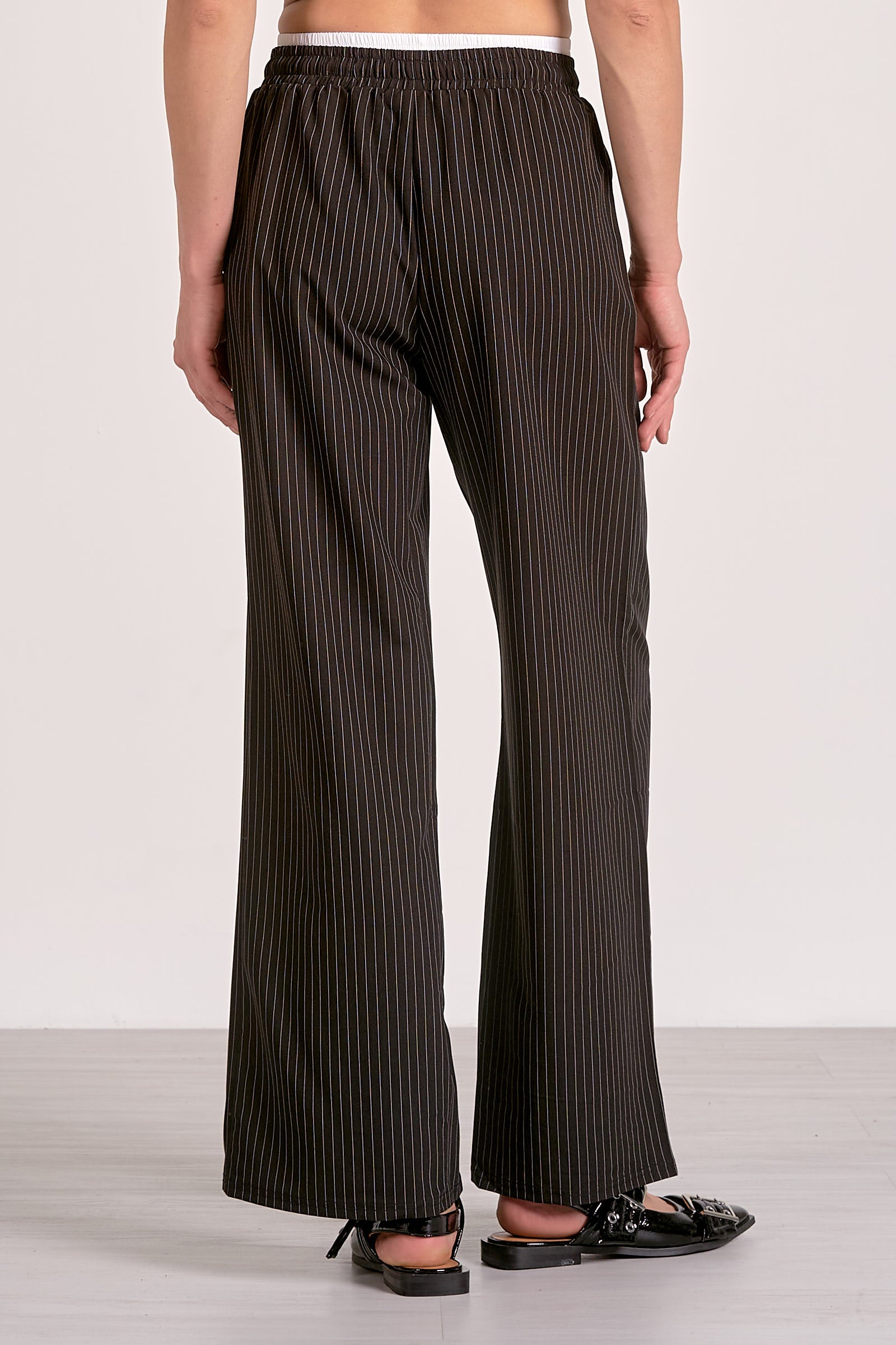 Pants Layered Black Stripe