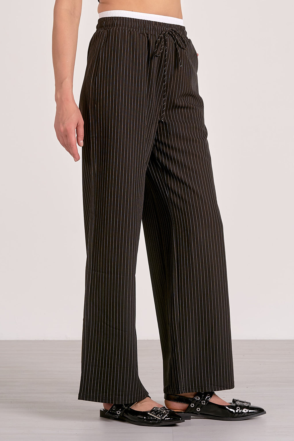 Pants Layered Black Stripe